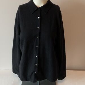 ⭐️Lands' End Buttoned Sweater/Cardigan Black